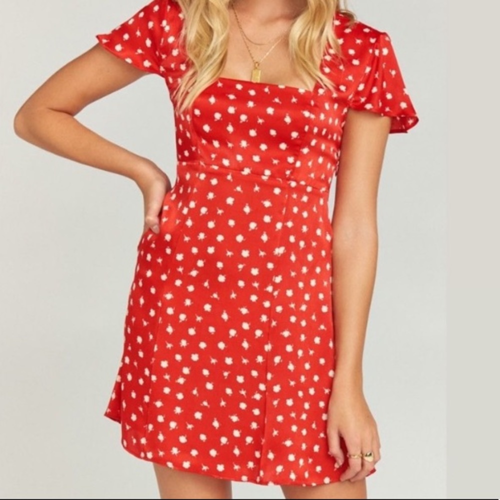 Red Floral Women's Dress